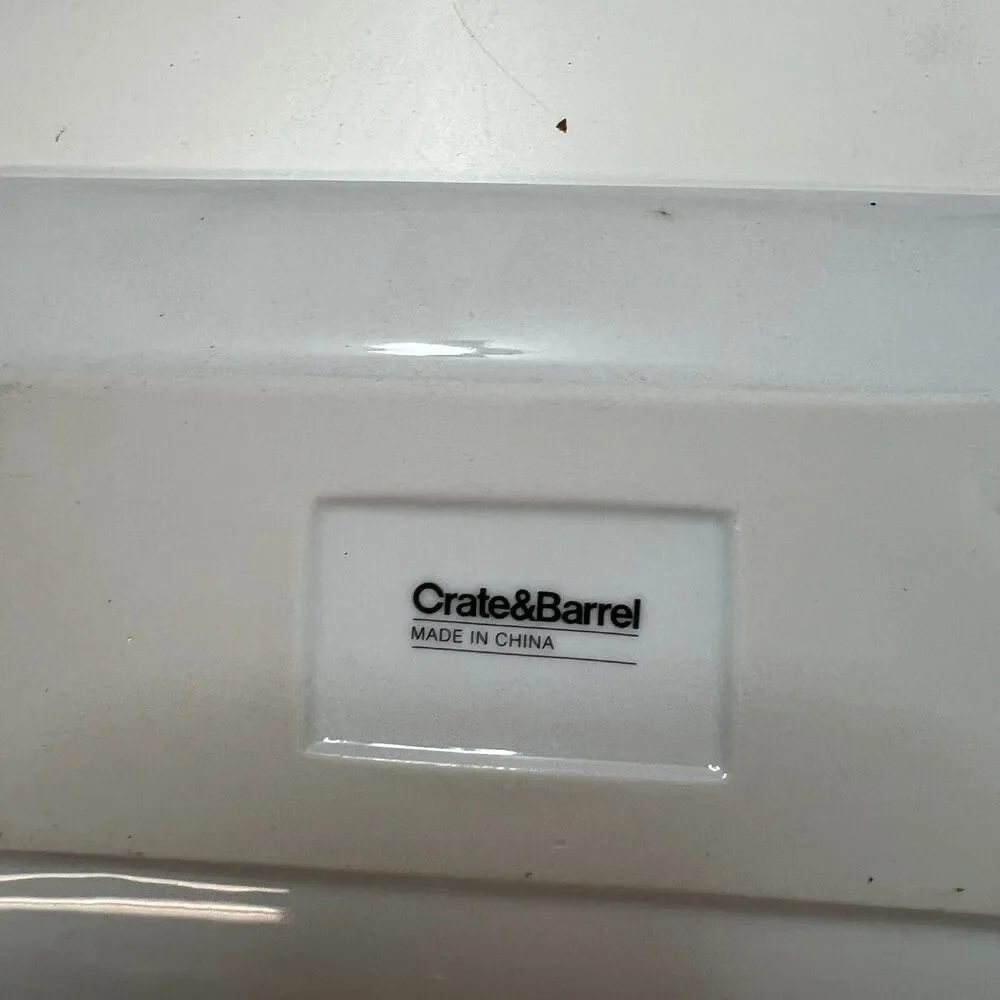 4 CRATE & BARREL Beer Snack Plates oktoberfest party decor table cerveza canada